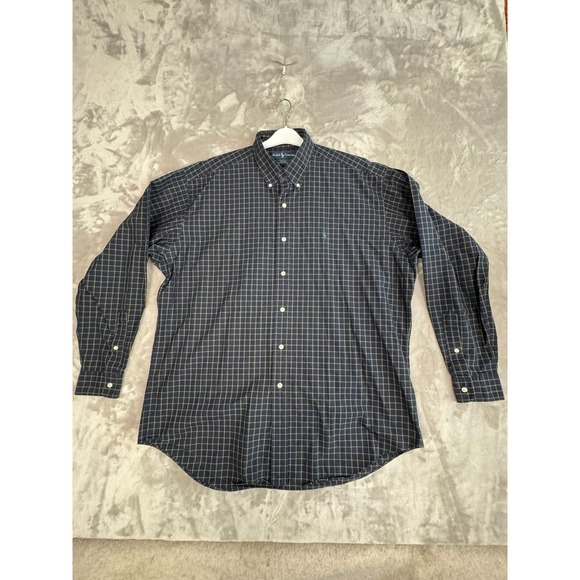 Ralph Lauren Other - Ralph Lauren Blake Plaid Button Down Shirt Mens L Long Sleeve Cotton Green Navy